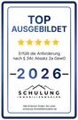 Siegel „Top ausgebildet 2026“ von Schulung Immobilienmakler: Erfüllt die Anforderung nach § 34c Absatz 2a GewO